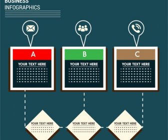 Iş Infographic Geometrik Bağlantı Tasarımı