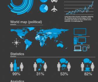 Bisnis Infografis Dan Skema Elemen Vektor