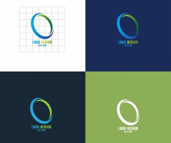 Business Logo Template Simple 3d Circle Sketch