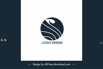 Business Logo Templates Modern Flat Shapes Sketch
