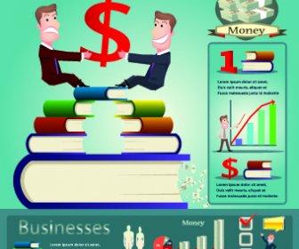 ناقل Infographics المال الأعمال
