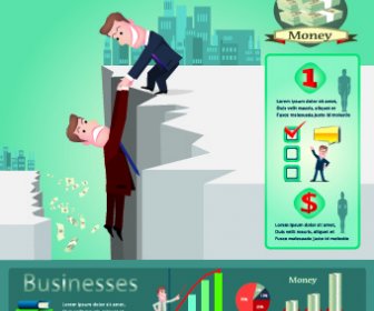 ناقل Infographics المال الأعمال