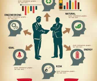 Geschäftsleute Mit Geschäft Infografiken Gestalten Vektor