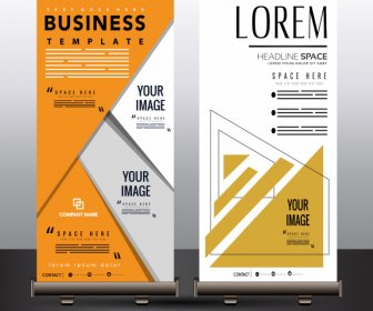 Business Poster Standee Roll Up Design Geometric Decor