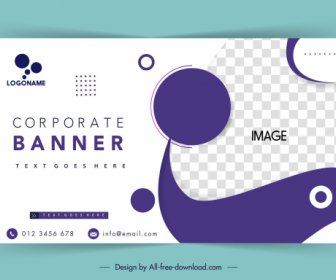 Business Poster Template Bright Checkered Curves Circles Decor