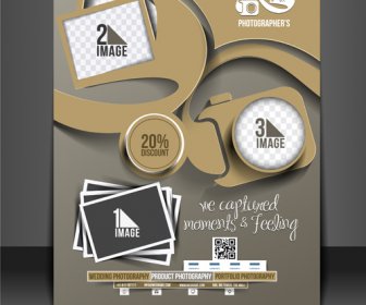 Business Style Numbered Flyers Cover Template Vector