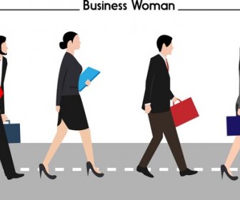 Businessman And Businesswoman Concept Design In Color