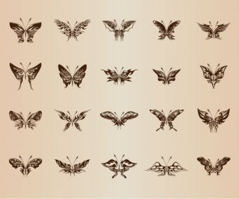 デザインベクター画像セット用の蝶