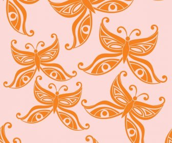 Butterflies Seamless Background Vector