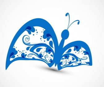 Mariposa Estilos Artisticos Vector Background