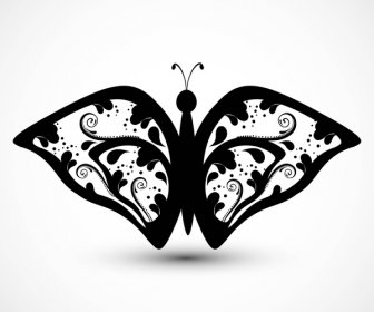 蝴蝶的艺术风格矢量背景