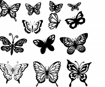 бабочка набор бесплатно CDR векторов искусства