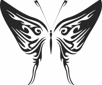 蝶のシルエットデザインcdrベクトルアート