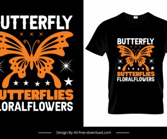 butterfly tshirt template contrast dark butterfly sparkling stars sketch