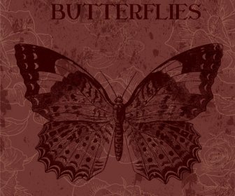 Schmetterling-Vintage-Hintergrund