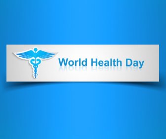 カドゥケウス医療シンボル美しい世界健康日カラフルな背景イラスト