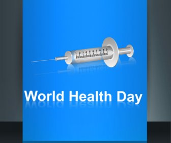 Caduceus Medical Symbol Brochure Colorful Template World Health Day Reflection Design Vector