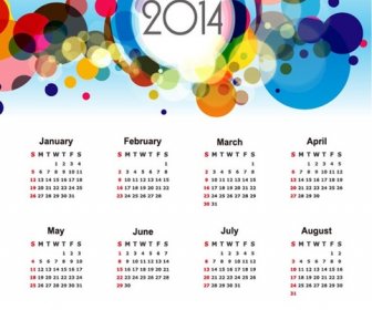 Calendar For14 Vector Illustration