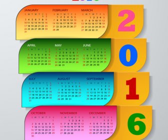 шаблон календаря 2016