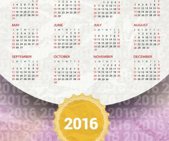 Kalender 2016 Template