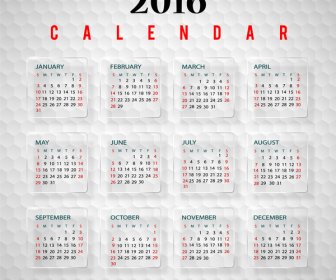Modello Di Calendario 2016
