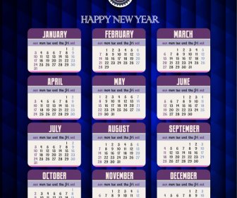 Kalender 2016 Template Sederhana