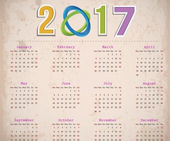 Kalender 2017 Template