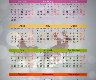 Kalender 2017 Template