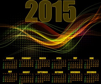 Calendar15 Colorato Astratto Vettoriale