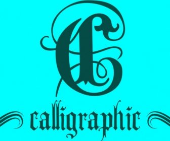Calligraphic Icon Design Classical Curves Style