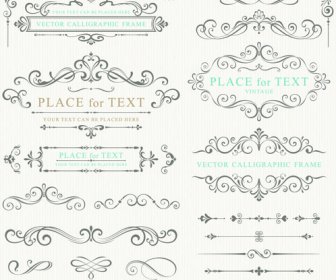 Calligraphy Decorative Frame With Corner Vector