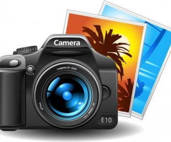 Camera Icon Shiny Modern 3d Design
