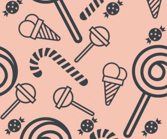 Candies Background Flat Repeating Design
