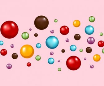 Caramelos De Fondo De Círculos Multicolor Brillante Decoracion