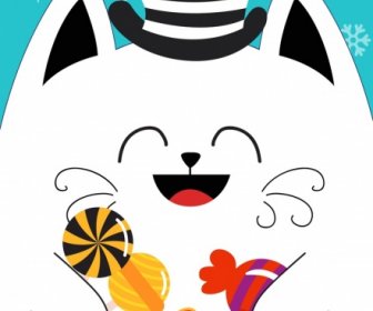 candy advertising cute stylized design