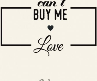 Cant Buy Me Love Simple Poster