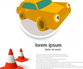 Mobil Iklan Poster Template Desain Vektor
