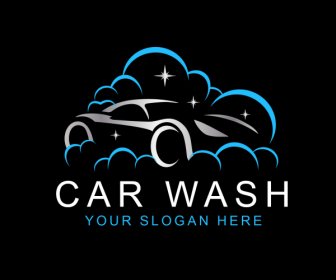 قالب ناقلات شعار غسل السيارات