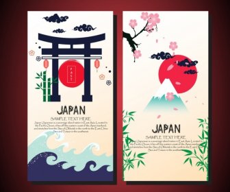 Card Cover Templates Japan Design Elements Decoration