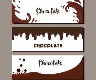 Card Cover Templates Melting Splashing Chocolate Liquid Decor