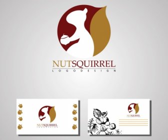 Card Design Vorlage Muttern Eichhörnchen Logo