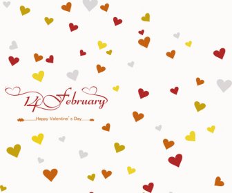 Card For Valentines Day Heart Beautiful Background Vector
