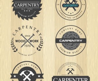 carpenter stamps sets various circles isolation
