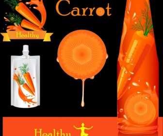 Carrot Juice Advertising Red Fruit Bottles Ornament