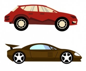 تصميم السيارات بتعيين أنواع مختلفة في الألوان