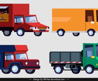 Coleção De ícones De Veículos De Carros