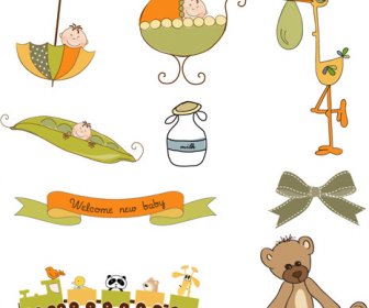 Projeto Bonito De Clipart De Bebê Dos Desenhos Animados
