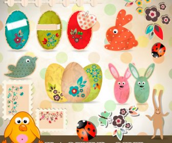 Cartoon Color Eggs Illustration Background Vector