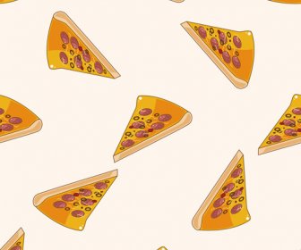 Vecteurs Sans Soudure De Pizza Modèle De Dessin Animé