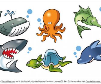 卡通海洋動物
